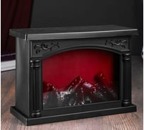 Ночник RISALUX камин 48123/1 батарейки 3хААА черный 27,5х11,5х19,5 см 4766908