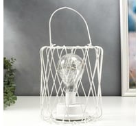 Ночник RISALUX лофт 16451/1WT LED от батареек 3хАА белый 17х17х21 см 5486681