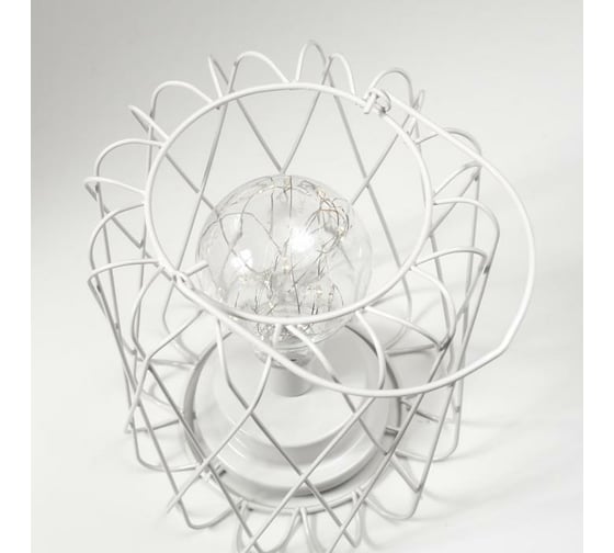 Ночник RISALUX лофт 16451/1WT LED от батареек 3хАА белый 17х17х21 см 5486681