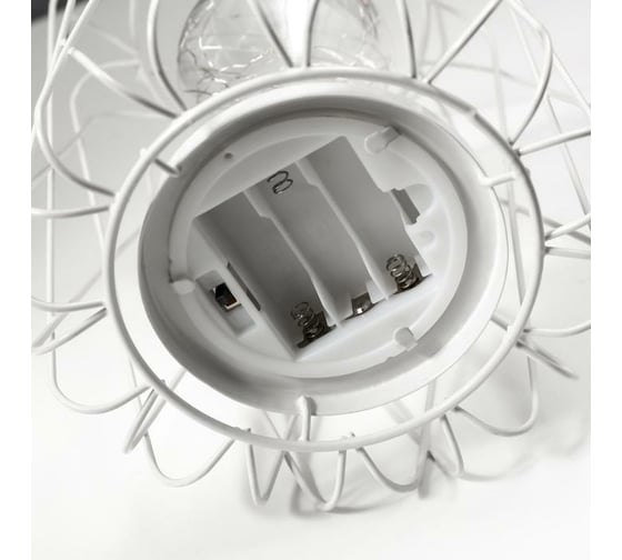 Ночник RISALUX лофт 16451/1WT LED от батареек 3хАА белый 17х17х21 см 5486681