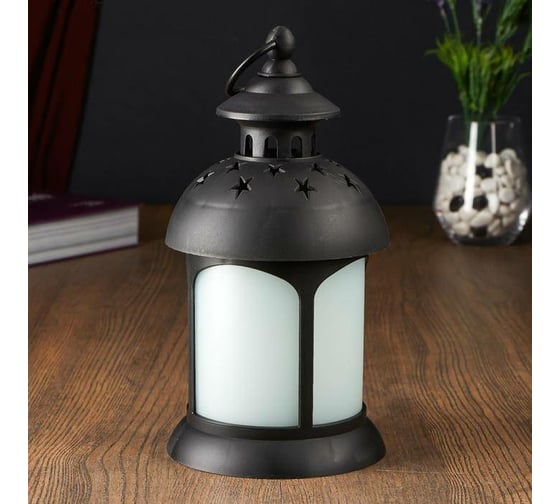 Ночник RISALUX 48126 LED батарейки 3хААА черный 12х12х29 см 4738454 1