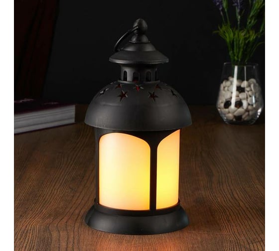 Ночник RISALUX 48126 LED батарейки 3хААА черный 12х12х29 см 4738454