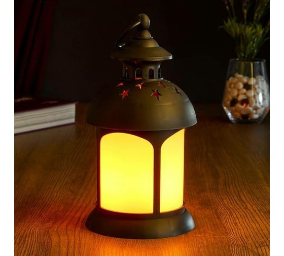 Ночник RISALUX 48126 LED батарейки 3хААА черный 12х12х29 см 4738454