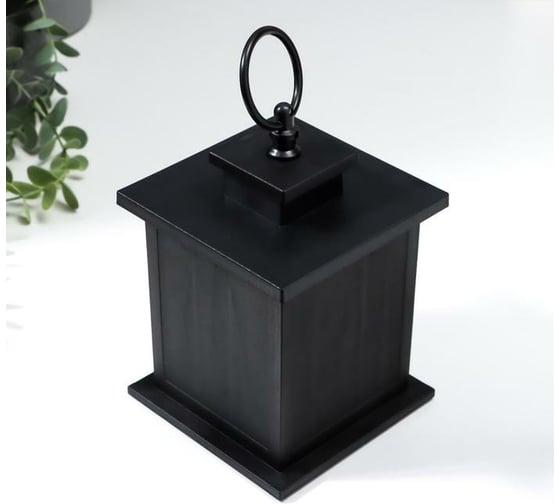 Ночник RISALUX настольный "Камин" черный 12х12х13,5 см. 4327296