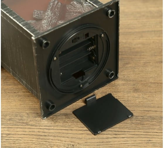 Ночник RISALUX настольный "Камин" черный 12х12х13,5 см. 4327296