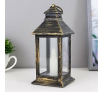 Ночник RISALUX 48119/1 батарейки 3хААА черный с золотой патиной 8х8х18 см 4766904