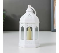 Ночник RISALUX "Фонарь со свечей" LED от батареек 3хLR44 белый 6,3х5,5х11,5 см 5383697