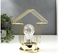 Ночник RISALUX лофт 16459/1 LED от батареек 3хАА золото 10х10х20 см 5486690
