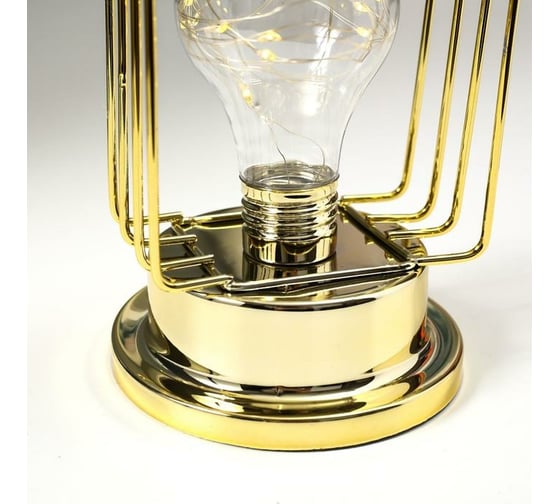 Ночник RISALUX лофт 16459/1 LED от батареек 3хАА золото 10х10х20 см 5486690