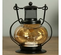 Ночник RISALUX настольный "Фонарь" LED черный 11,5х11,5х20 см. 4327299