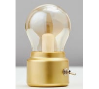 Ночник RISALUX настольный 16058/1GD LED АКБ USB золото 5,8х5,8х11 см 5092842