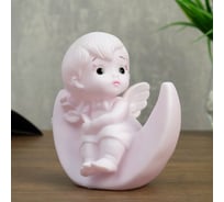 Ночник RISALUX Девочка на луне LED батарейки 3xLR44 белый 10х13х15 см 4761912