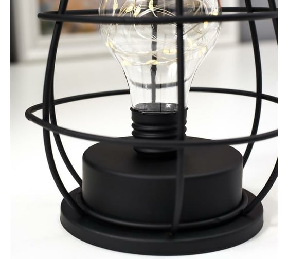 Ночник RISALUX лофт 164521 LED от батареек 3хАА черный 12,7х12,7х20 см 5486682