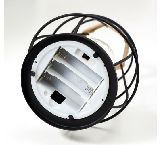 Ночник RISALUX лофт 164521 LED от батареек 3хАА черный 12,7х12,7х20 см 5486682