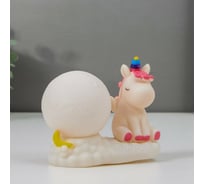 Ночник RISALUX Единорог LED от батареек 3хAG10 белый 5,5х11х10 см 5353795