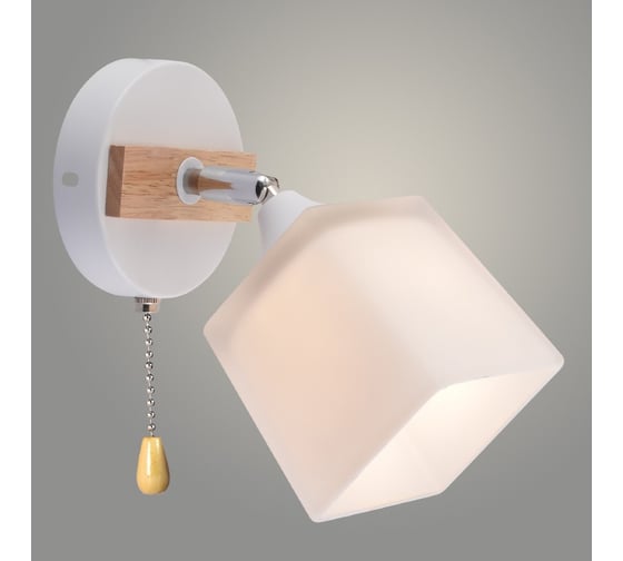 Бра Росток XA1586/1W WH+CR+WOOD белый/хром 1х60W E27 h190, HN23 988372855