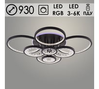 Люстра Росток DK06060B/8 PR BK черный 256W+11W LED RGB 3000K-6000K d930 ПДУ(ИК) диммер, HN24 988383192