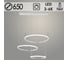 Люстра Росток DK06348/3 PR WT+WOOD белый/дерево 130W LED 3000K-6000K d650 ПДУ(ИК) диммер, HN24 988383360 1