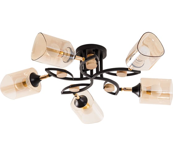 Потолочная люстра ARTE LAMP GLAMORE A5076PL-5BK