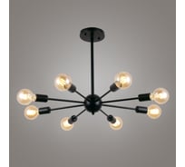 Потолочная люстра Ritter PRATO 8хE27, черная 52558 5