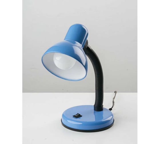 Лампа настольная на основании SVih синяя с цоколем E27 60Вт HK-203BU