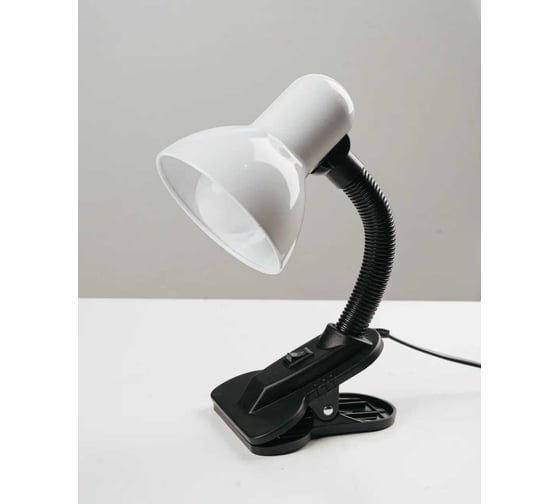 Лампа настольная на прищепке SVih белая с цоколем E27 60Вт HK-108W