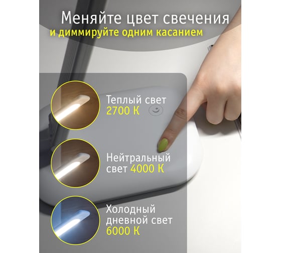 Светильник Navigator NDF-D035-8W-MK-WH-LED на основании, белый 80319