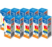 Филаментная лампа Volpe LED-C35-5W/3000K/E14/CL/SLF набор из 10штук UL-00013865