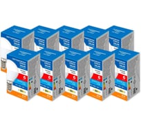 Светодиодная лампа Volpe LED-G45-6W/6500K/E14/FR/SLS набор из 10штук UL-00013824