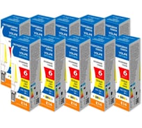 Филаментная лампа Volpe LED-CW35-6W/3000K/E14/CL/SLF набор из 10штук UL-00013881