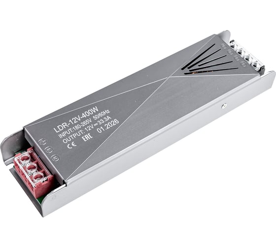 Драйвер для LED ленты Сириус А 12В IP20 400Вт 33,3А 226x60x28мм СириусА LDR-12V-400W