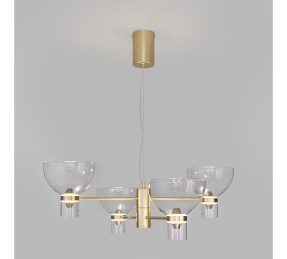 Подвесной светодиодный светильник Eurosvet Vial 4000К 204053 LED латунь/прозрачный a072060