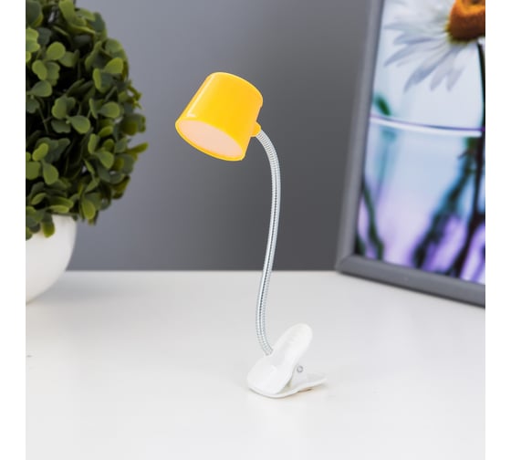 Лампа на прищепке RISALUX LED "Прожектор" от батареек МИКС 14х4х3,8 см 3000066