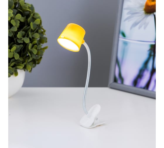 Лампа на прищепке RISALUX LED "Прожектор" от батареек МИКС 14х4х3,8 см 3000066