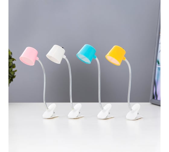 Лампа на прищепке RISALUX LED "Прожектор" от батареек МИКС 14х4х3,8 см 3000066