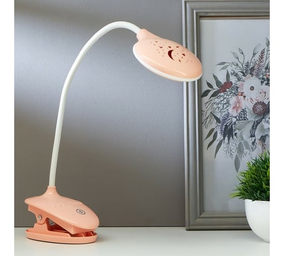 Настольная лампа RISALUX на прищепке 16094/1P LED 4Вт 3 режима 3000-6000K USB АКБ МИКС 9х13х49 см 5091611 1
