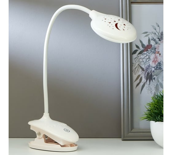 Настольная лампа RISALUX на прищепке 16094/1P LED 4Вт 3 режима 3000-6000K USB АКБ МИКС 9х13х49 см 5091611