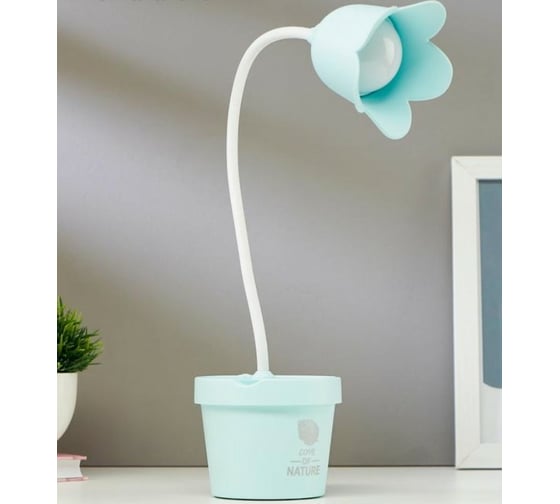 Настольная лампа RISALUX 1672/1 LED 3Вт 2 режима USB АКБ МИКС 9,5х9,5х43 см 5091598 1