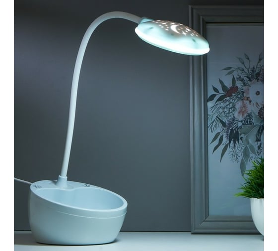 Настольная лампа RISALUX 16094/1 LED 4Вт 3 режима 3000-6000К+ночник USB МИКС 14х14х11 см 5091610