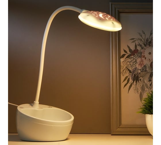 Настольная лампа RISALUX 16094/1 LED 4Вт 3 режима 3000-6000К+ночник USB МИКС 14х14х11 см 5091610