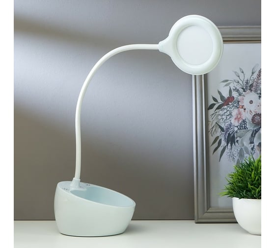 Настольная лампа RISALUX 16094/1 LED 4Вт 3 режима 3000-6000К+ночник USB МИКС 14х14х11 см 5091610