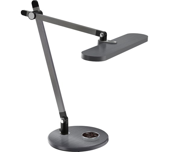 Настольный светильник Camelion KD-879 C06 серый металлик, LED, 12Вт, 650лм, RA>90, регулировка яркости и цветовой температуры, таймер 15714