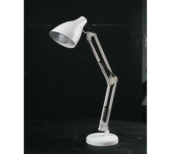 Лампа настольная на основании SVih белая, с цоколем E27, 60Вт, струбцина в комплекте HK-2303W