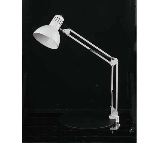 Лампа настольная на струбцине SVih белая, с цоколем E27, 60Вт HK-C-2201W