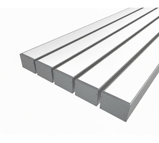 Комплект профиля Ledcraft LC-LP100140M135-1x5 Silver комплект из 5 шт серебро (1м профиль+1м рассеиватель+2 заглушки+комплект шурупов) 1616140647