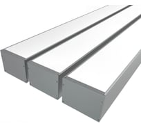Комплект профиля Ledcraft LC-LP100140M135-3x3 Silver комплект из 3 шт серебро (3м профиль+3м рассеиватель+2 заглушки+комплект шурупов) 1616340331