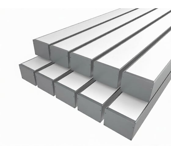 Комплект профиля Ledcraft LC-LP76140M135-1x10 Silver комплект из 10 шт серебро (1м профиль+1м рассеиватель+2 заглушки+комплект шурупов) 1616140804