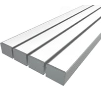 Комплект профиля Ledcraft LC-LP76140M135-3x4 Silver комплект из 4 шт серебро (3м профиль+3м рассеиватель+2 заглушки+комплект шурупов) 1616340488