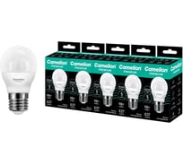 Светодиодная лампа Сamelion Premium LED9-G45-840-E27 5 шт. (шар 9Вт E27 4000K 120-265В) Camelion 16910