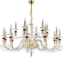 Подвесная люстра Crystal Lux Catarina SP12+6 Gold/Transparent-Cognac